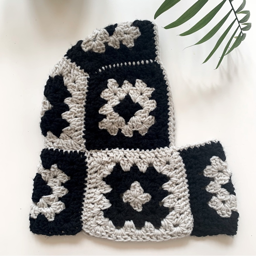 Crochet Winter Hood, Crochet Balaclava, Granny Square Hat, Crochet Winter Hat